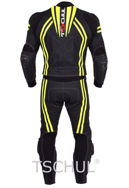 (555) Herren Motorrad Lederkombi *Black-Fluorescent*