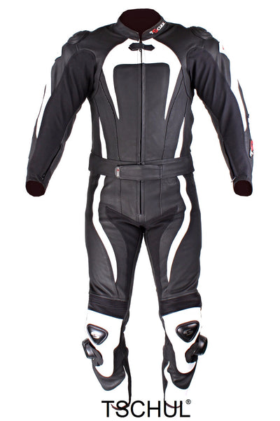 (575) zweiteilige Racing Motorrad-SportKombi "BLACK-WHITE"