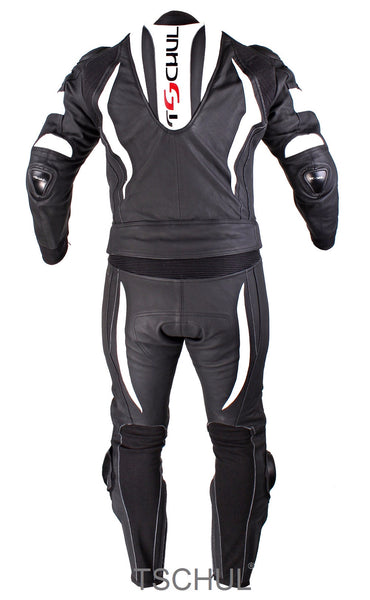 (575) zweiteilige Racing Motorrad-SportKombi "BLACK-WHITE"