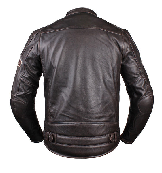 (0630) TSCHUL *VIN-1.0* URBANE LEDERJACKE VINTAGE 'BROWN'