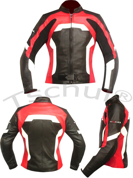 840 Damen Lederjacke Red