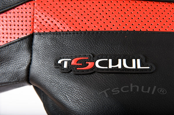 5700 Damen Lederjacke Black-Red