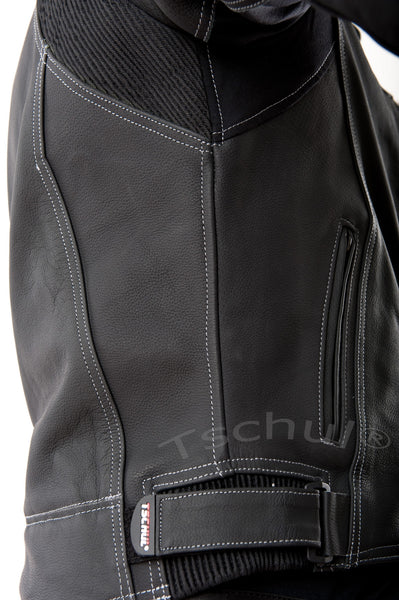 (820) Sportliche Motorrad-Lederjacke Herren in *MATT-LEDER*