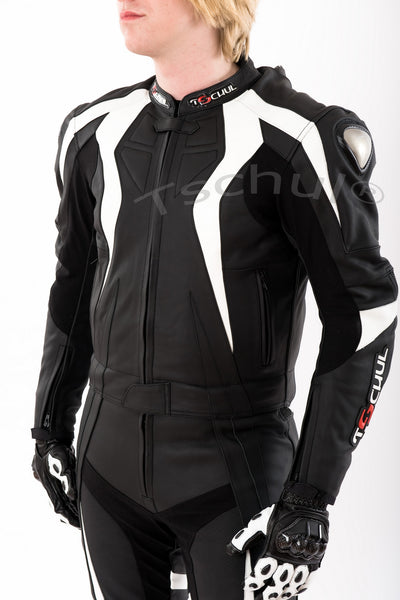 (747) Herren-MotorradKombi TSCHUL *Black-White*