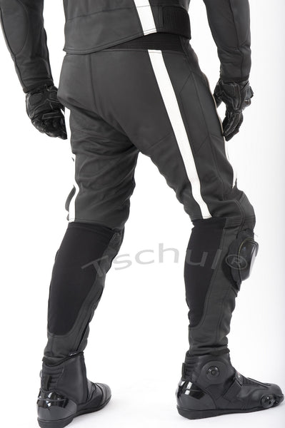 (727) Herren-Motorradkombi von TSCHUL *Black-White*