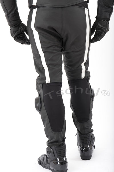 (727) Herren-Motorradkombi von TSCHUL *Black-White*