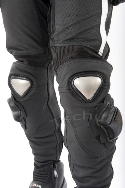 (727) Herren-Motorradkombi von TSCHUL *Black-White*