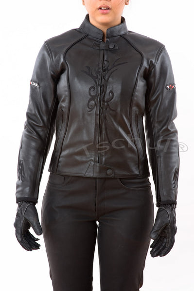 838 Damen Lederjacke All Black