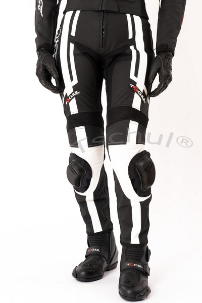 (187) Damen-Motorradkombi Rindsleder zweiteilige *BLACK-WHITE*