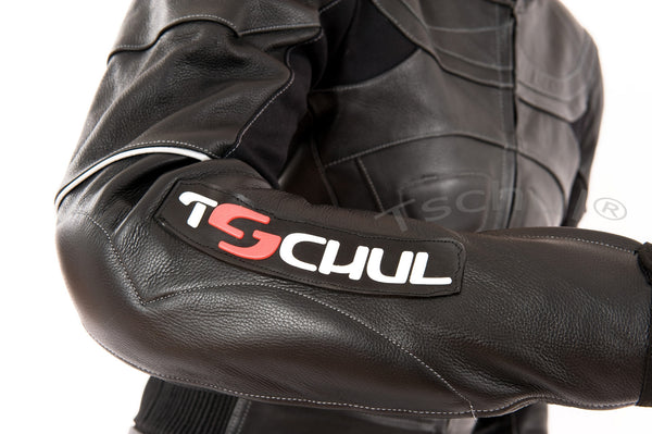 (726) zweiteilige Damen Motorrad-kombi Rindsleder *BLACK*