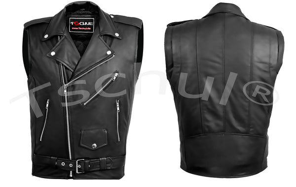 105 Herren Lederweste Biker