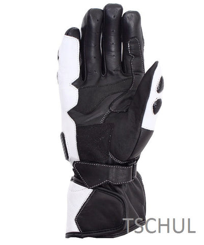 (212) Motorradhandschuh-Sporthandschuh Carbon Schutz *Black/White*