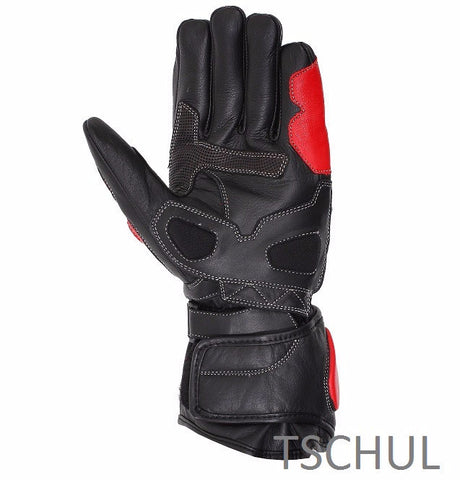 (230) Motorrad-Sporthandschuh Carbon Schutz *Red*