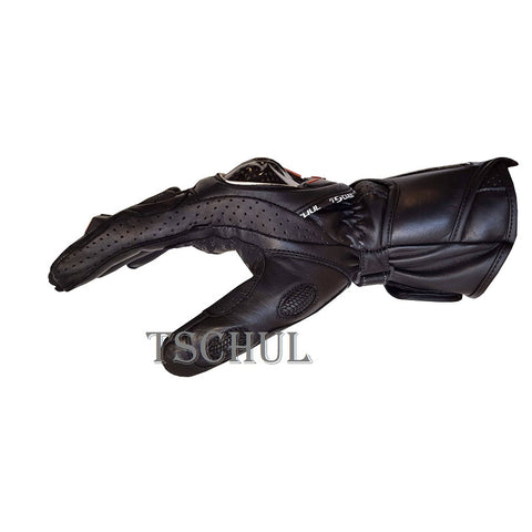 (0250) Tschul Racehandschuh ''THUNDER'' Carbon Schutz *BLACK*