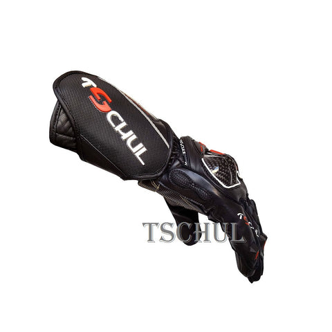 (0250) Tschul Racehandschuh ''THUNDER'' Carbon Schutz *BLACK*