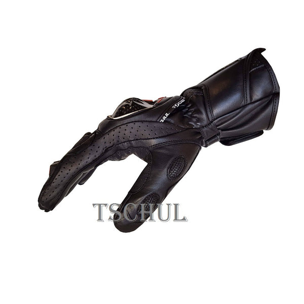 (0250) Tschul Racehandschuh ''THUNDER'' Carbon Schutz *BLACK*