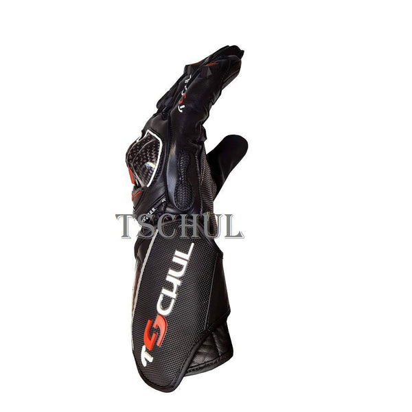 (0250) Tschul Racehandschuh ''THUNDER'' Carbon Schutz *BLACK*