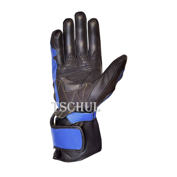 (0250) Tschul Racehandschuh ''THUNDER'' Carbon Schutz *BLUE*