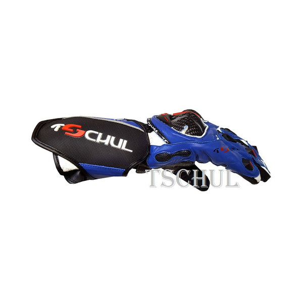 (0250) Tschul Racehandschuh ''THUNDER'' Carbon Schutz *BLUE*