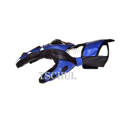 (0250) Tschul Racehandschuh ''THUNDER'' Carbon Schutz *BLUE*