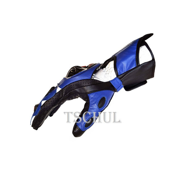 (0250) Tschul Racehandschuh ''THUNDER'' Carbon Schutz *BLUE*