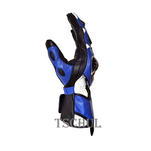 (0250) Tschul Racehandschuh ''THUNDER'' Carbon Schutz *BLUE*