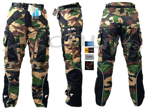 267 Herren-CORDURA-Motorradhose Camouflage Green