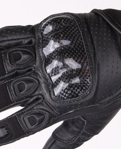 (0306) Tschul Motorrad Sommer-handschuh Kurz *BLACK*