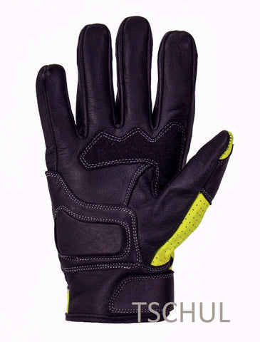 (0316) Motorrad Sporthandschuh Kurz Carbon Schutz *FLUORESCENT*