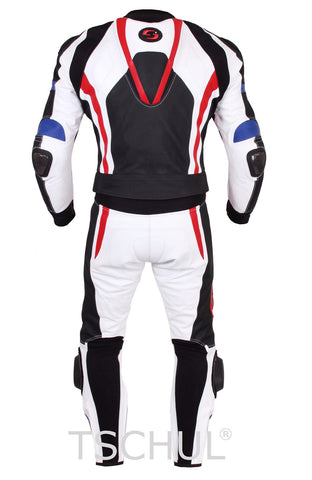 (580) Herren Motorradkombi Black-Blue-Red