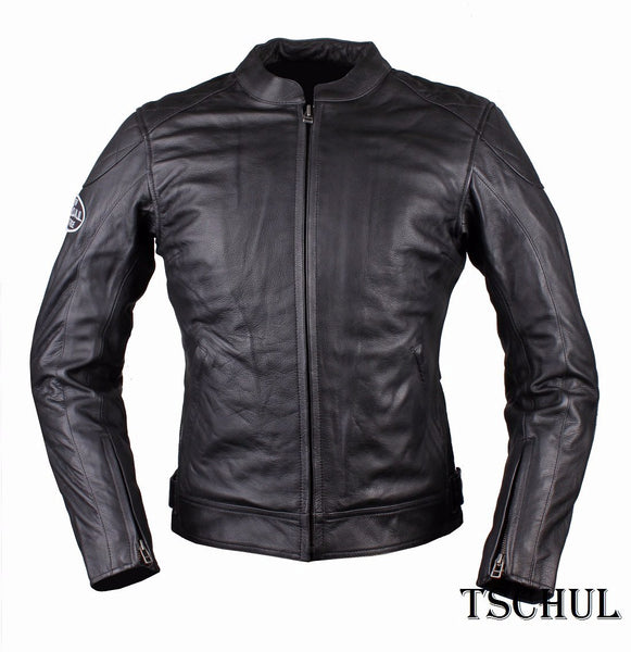 (0635) DAMEN MOTORRAD-LEDERJACKE *VINTAGE-LOOK* ALL-BLACK