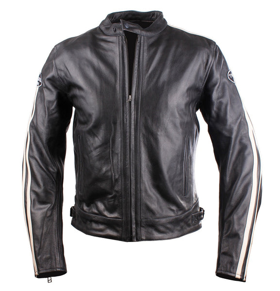 (0640) TSCHUL *VIN-2.0* LÄSSIGE BIKERJACKE OLDSCHOOL VINTAGE 'BLACK'