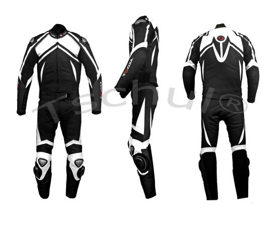 750 Herren-Motorradkombi Black-White