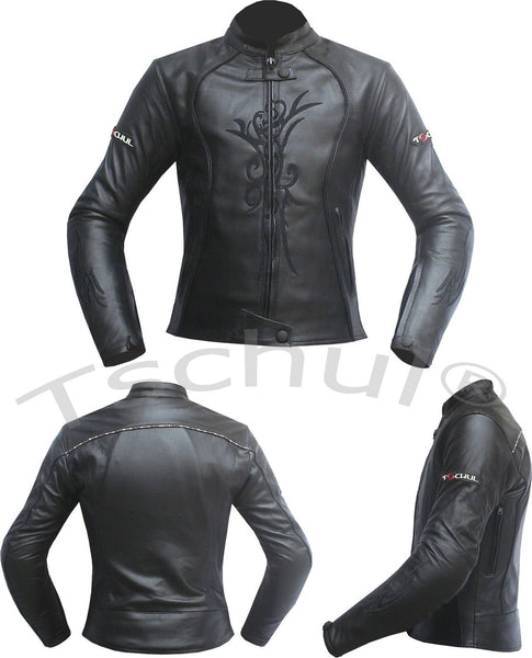 838 Damen Lederjacke All Black