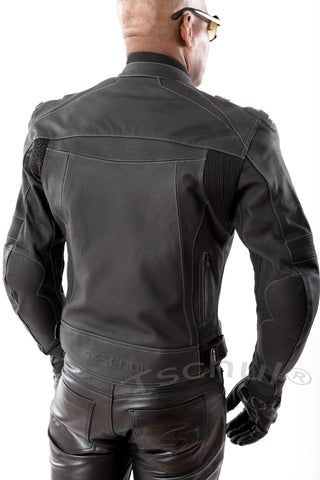 (810) Herren Motorrad Lederjacke *CARBON-PROTECTION* Rindsleder