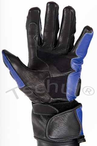 (212) Motorrad-Sporthandschuh Carbon Schutz *Blue*