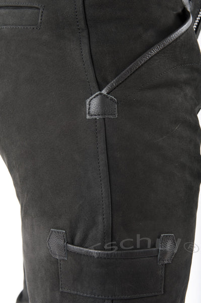 (415) Herren Lederhose aus feinem Nubuk-Leder in "Zimmermann-Look*"