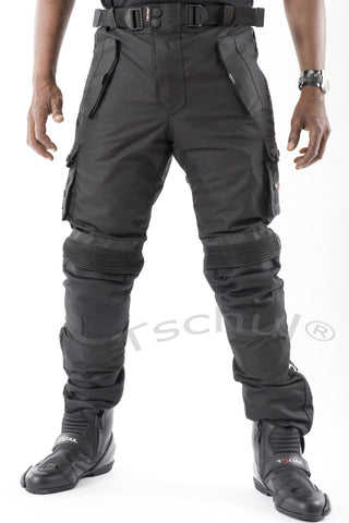 842 Herren Cordura-Motorradhose All Black