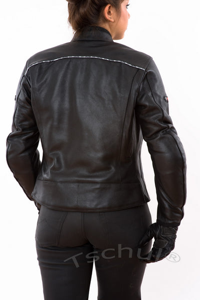 838 Damen Lederjacke All Black