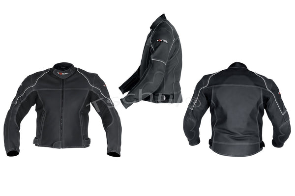 (820) Sportliche Motorrad-Lederjacke Herren in *MATT-LEDER*